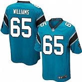Nike Men & Women & Youth Panthers #65 Williams Blue Team Color Game Jersey,baseball caps,new era cap wholesale,wholesale hats